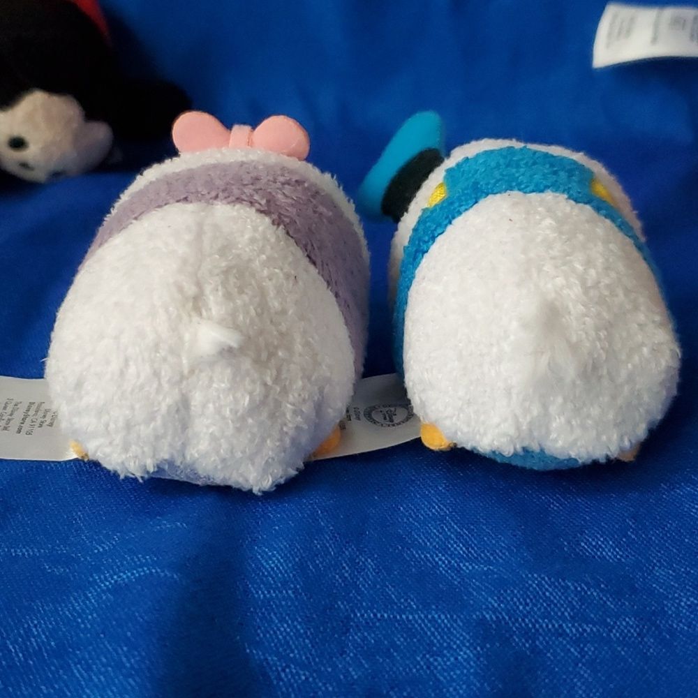 Disney Tsum Tsum Donald Duck Daisy Duck Mini Plush Lot 2pc Set Authentic - Picture 3 of 11